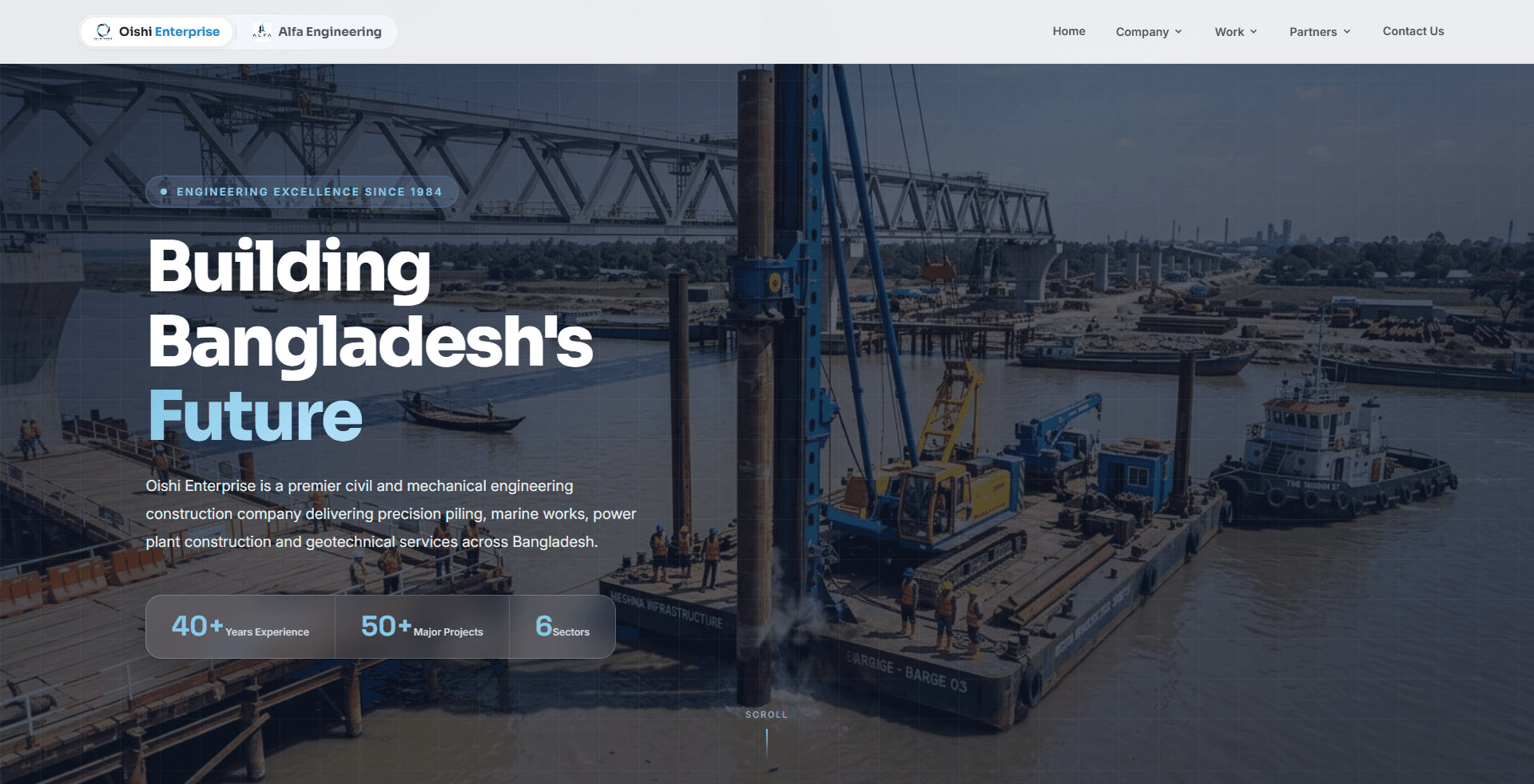 Engineering Website live viewport preview
